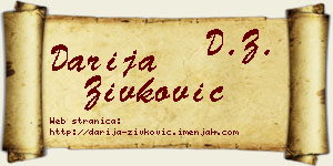 Darija Živković vizit kartica